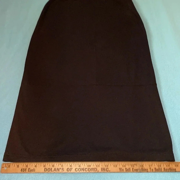 MEG ALLEN by Liz Claiborne black maxi slit skirt elastic waistband size M 8-10 - Picture 10 of 10